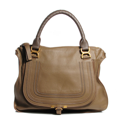Chloe Calfskin Large Marcie Satchel Anchor Grey 1 of 10