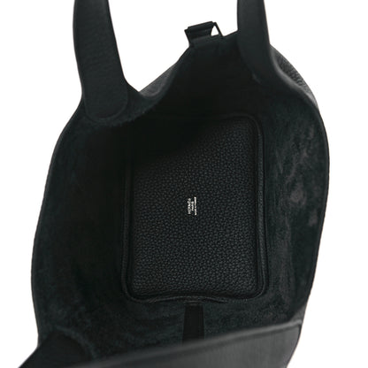 Hermes Taurillon Clemence Monochrome Picotin Lock 18 PM Black 4 of 9