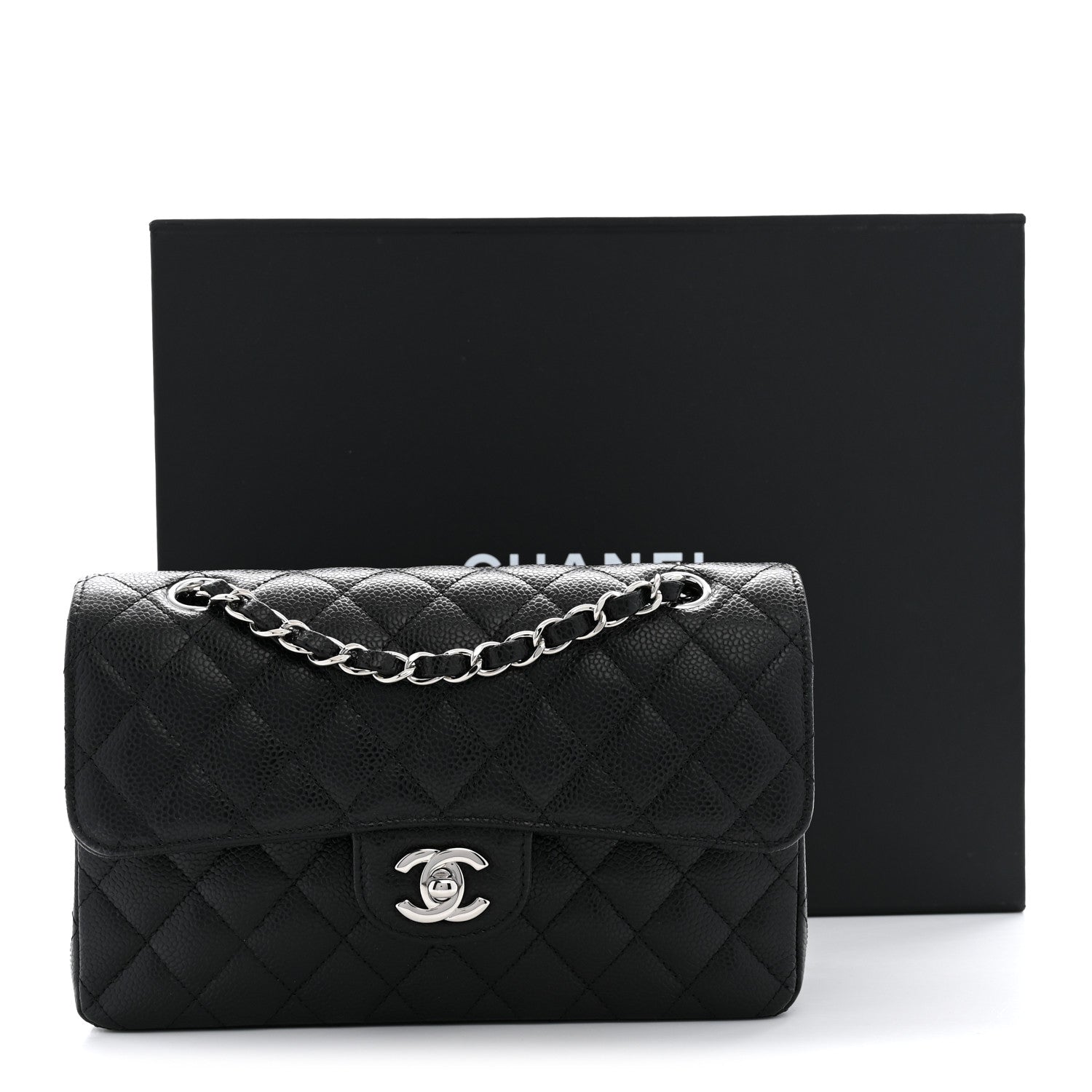 Chanel Caviar Quilted Small Double Flap Black 10 of 10