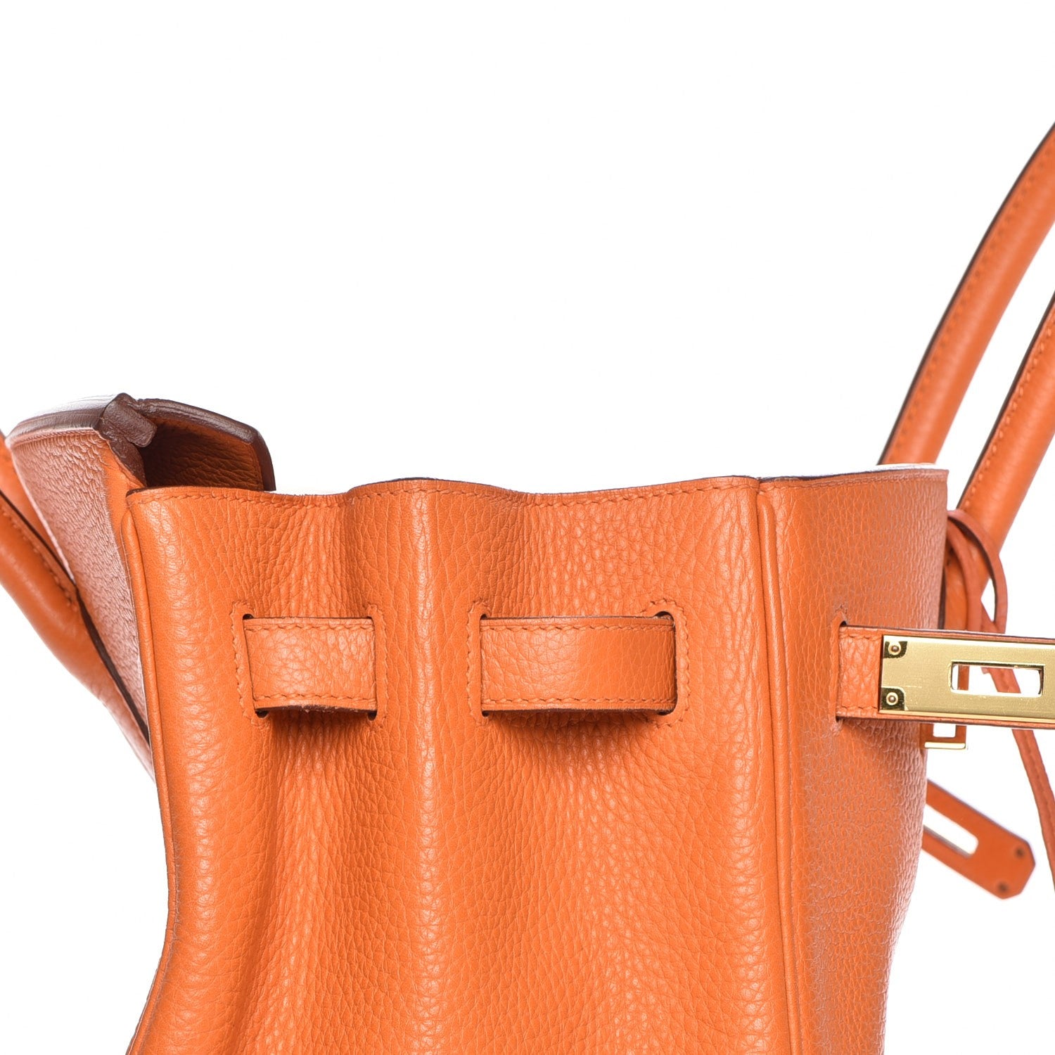 Hermes Taurillon Clemence Birkin 35 Orange 21 of 30