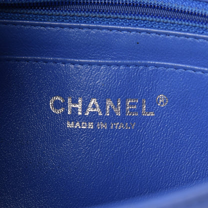Chanel Patent Calfskin Quilted Mini Rectangular Flap Blue 6 of 14