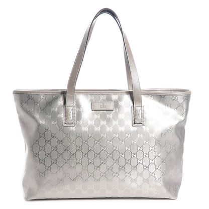 Gucci Imprime Monogram Medium Zippered Shopping Tote Silver 1 of 7