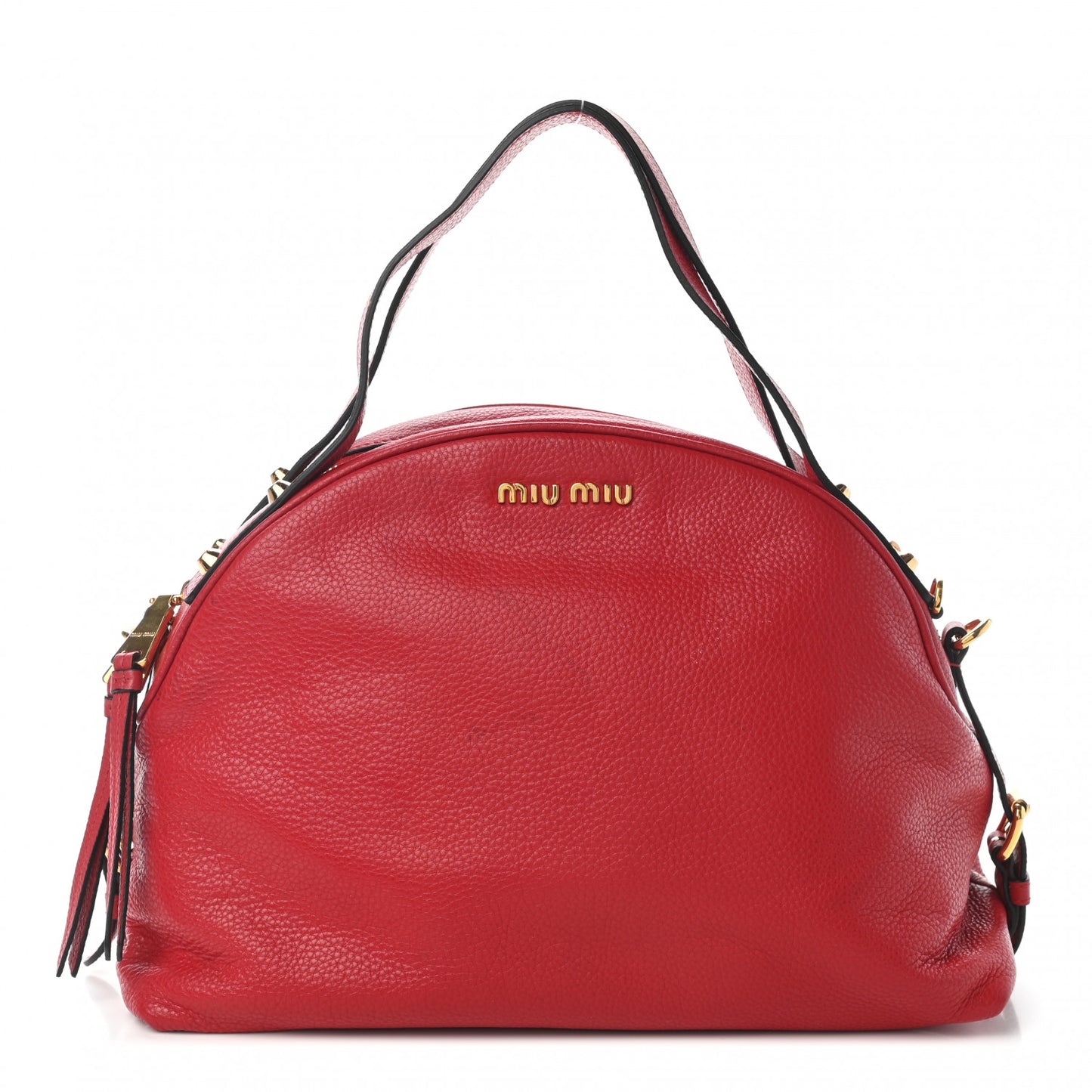 Calfskin Satchel Red
