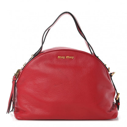 Miu Miu Calfskin Satchel Red 1 of 11