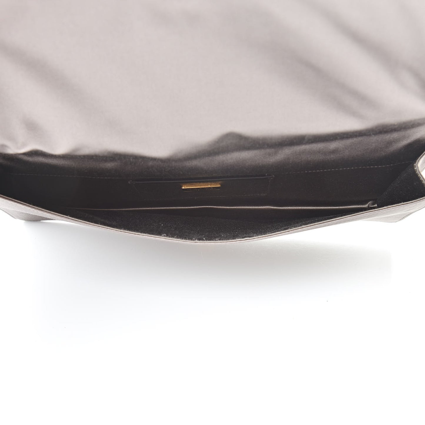 Satin Pochette Clutch Fumo Gold