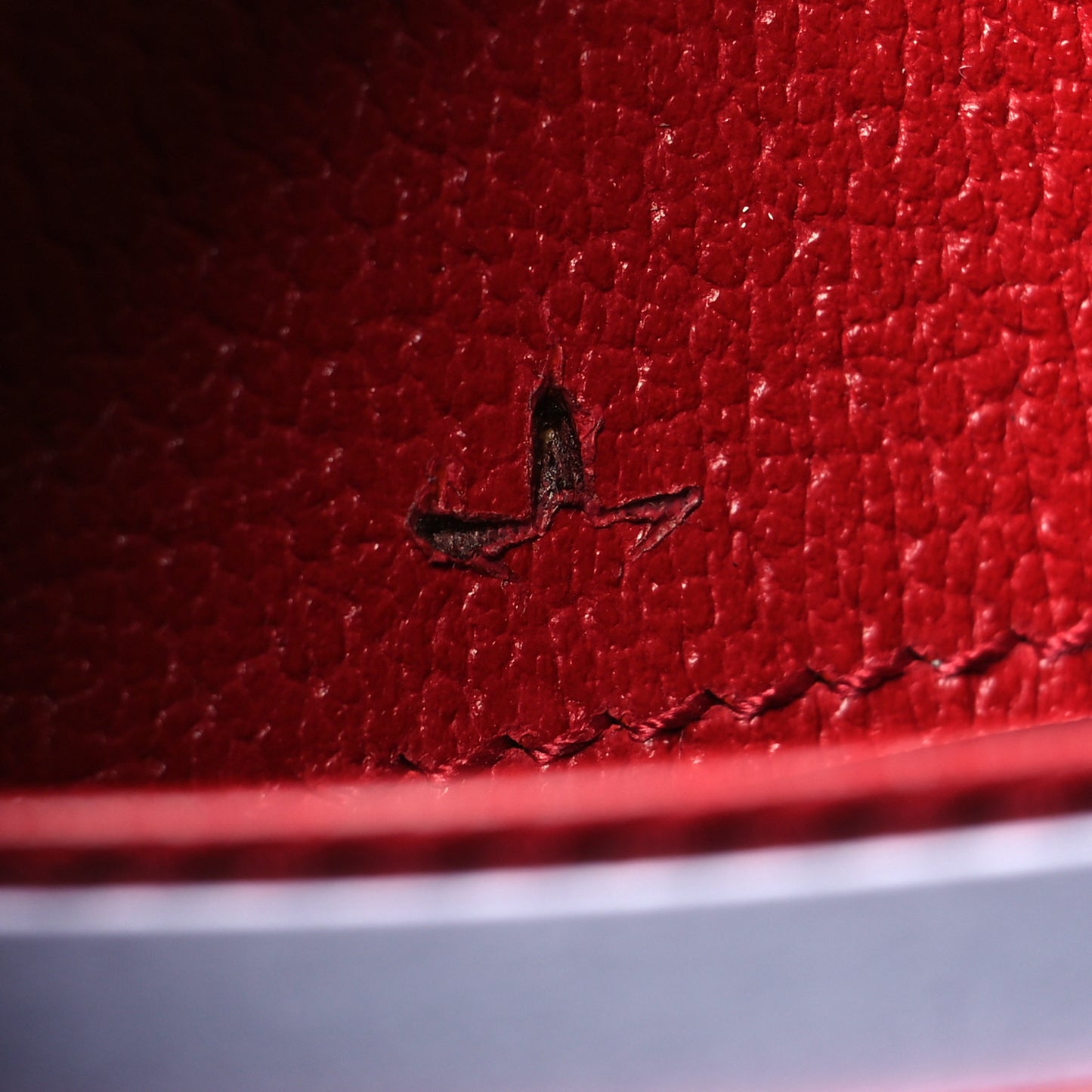 GG Supreme Monogram Web Queen Margaret Chain Wallet Red
