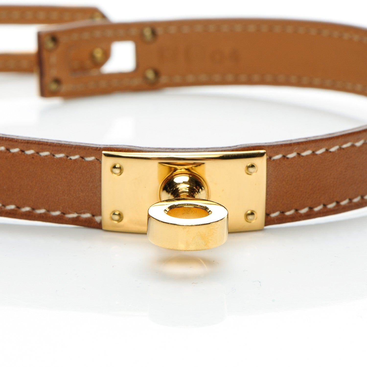 Hermes Barenia Kelly Double Tour Bracelet XS Fauve 4 of 9