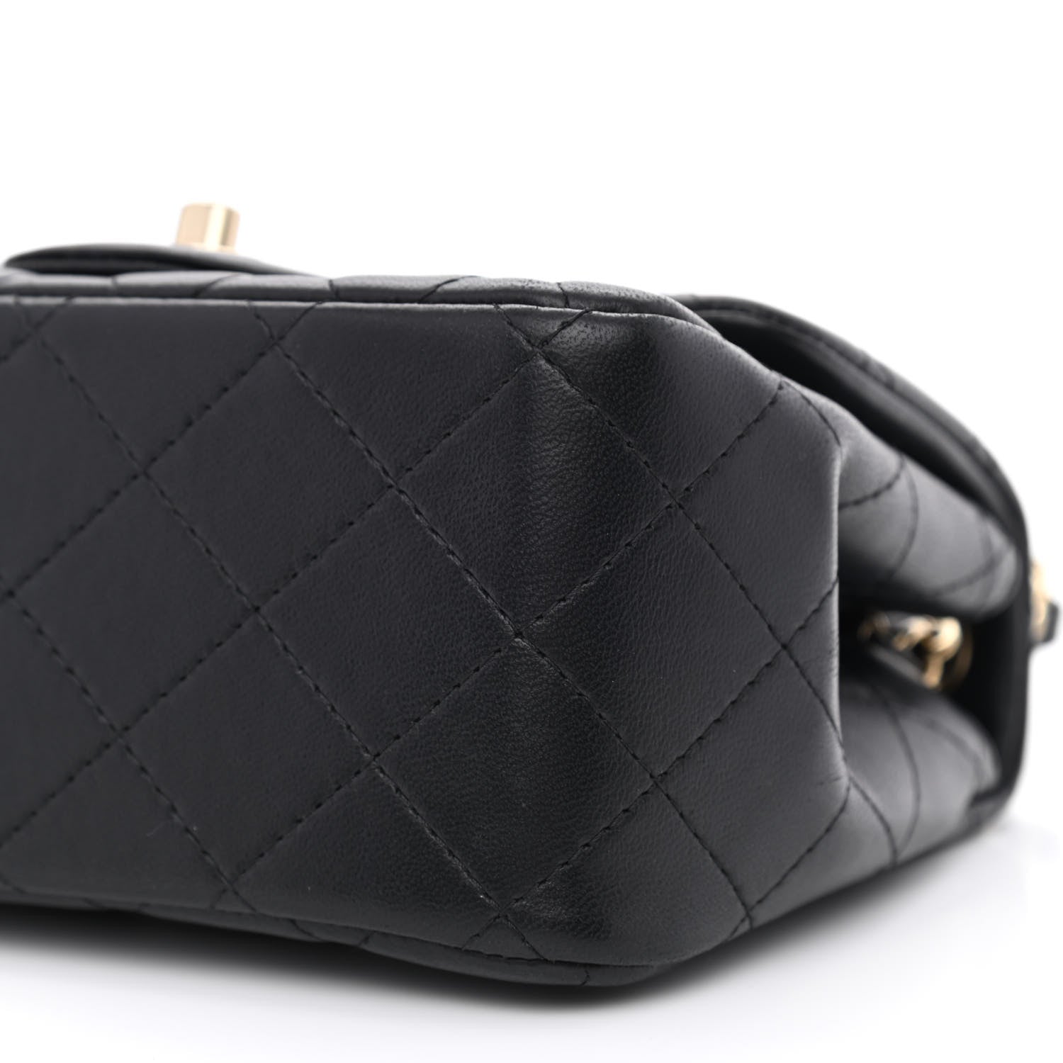 Chanel Lambskin Quilted Mini Square Flap Black 10 of 11