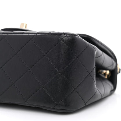 Chanel Lambskin Quilted Mini Square Flap Black 10 of 11
