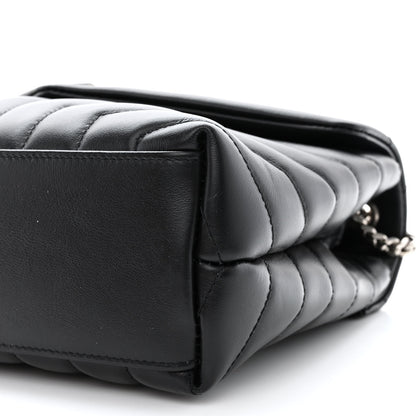 Saint Laurent Calfskin Y Quilted Monogram Small Loulou Chain Satchel Black 10 of 10