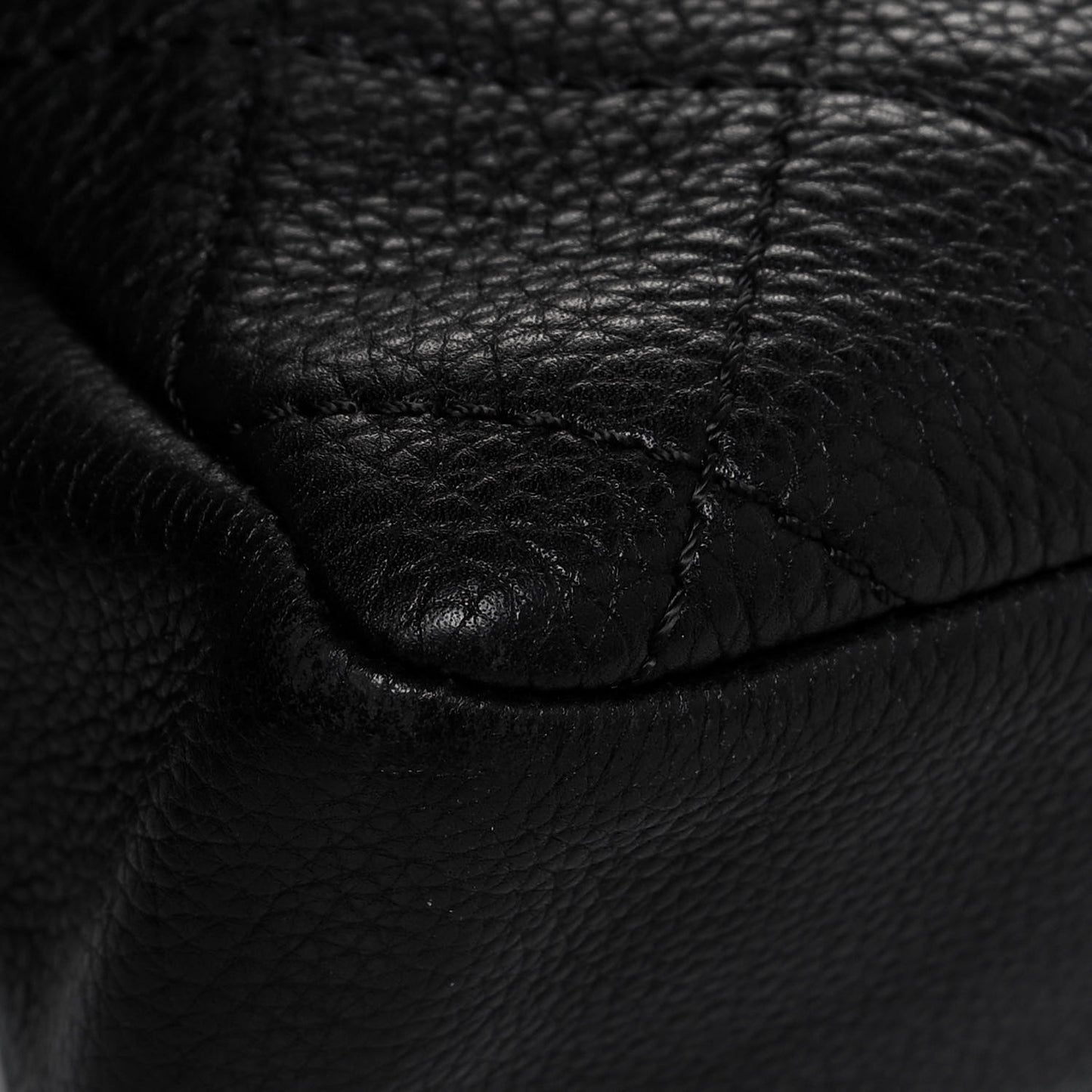 Calfskin Quilted Couture Messenger Black