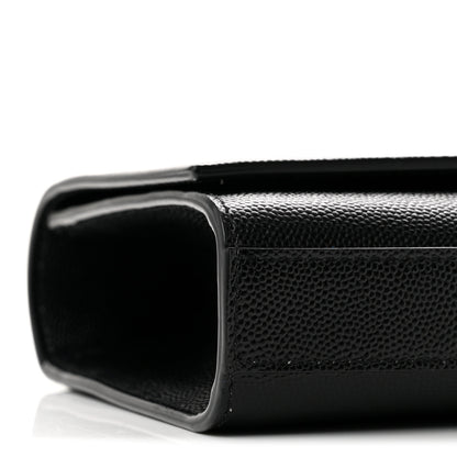 Saint Laurent Grain De Poudre Monogram Cassandre Clutch Black 9 of 11