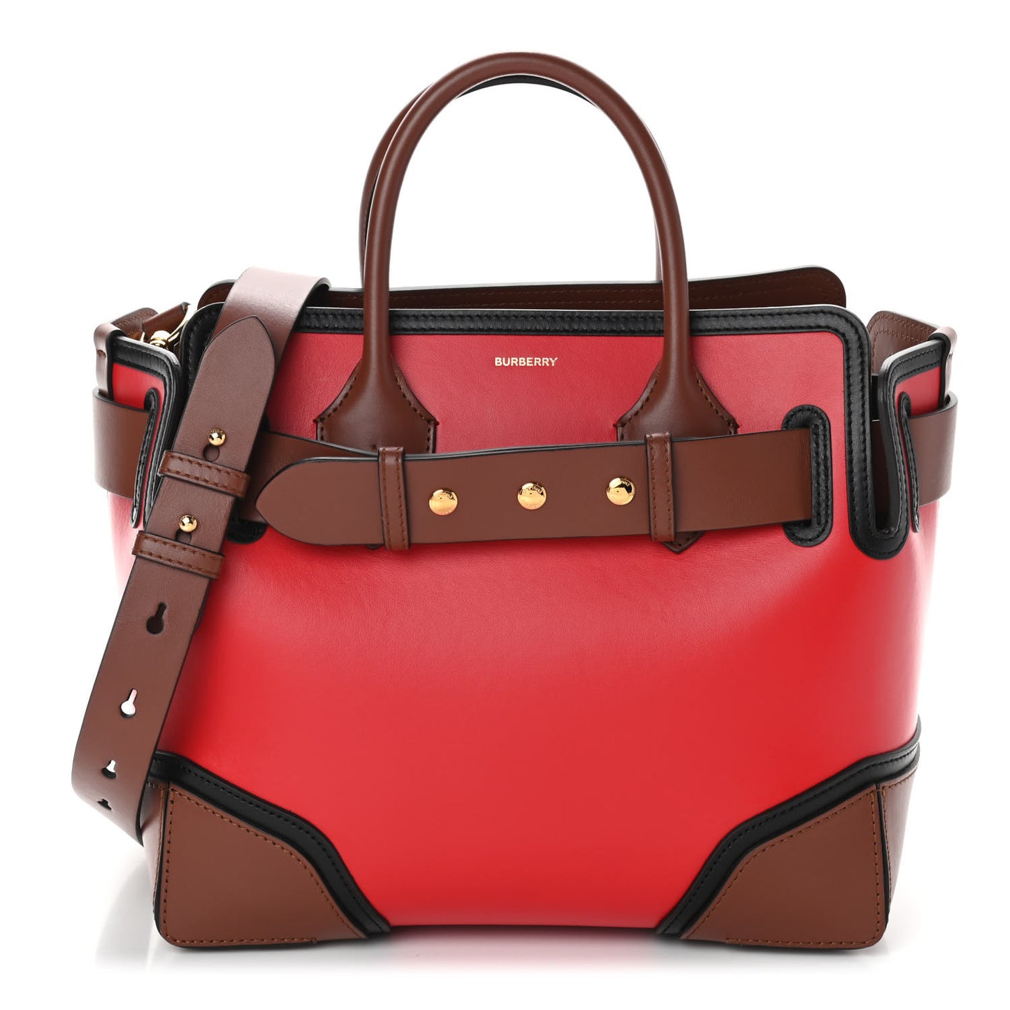 Smooth Calfskin Small Belt Bag Bright Red Tan Black