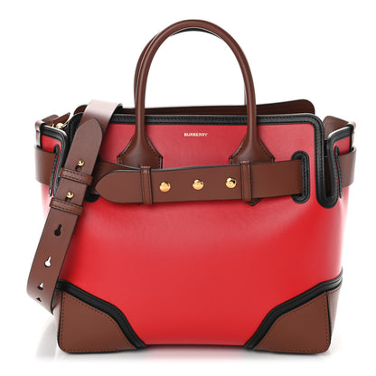 Burberry Smooth Calfskin Small Belt Bag Bright Red Tan Black 1 of 8