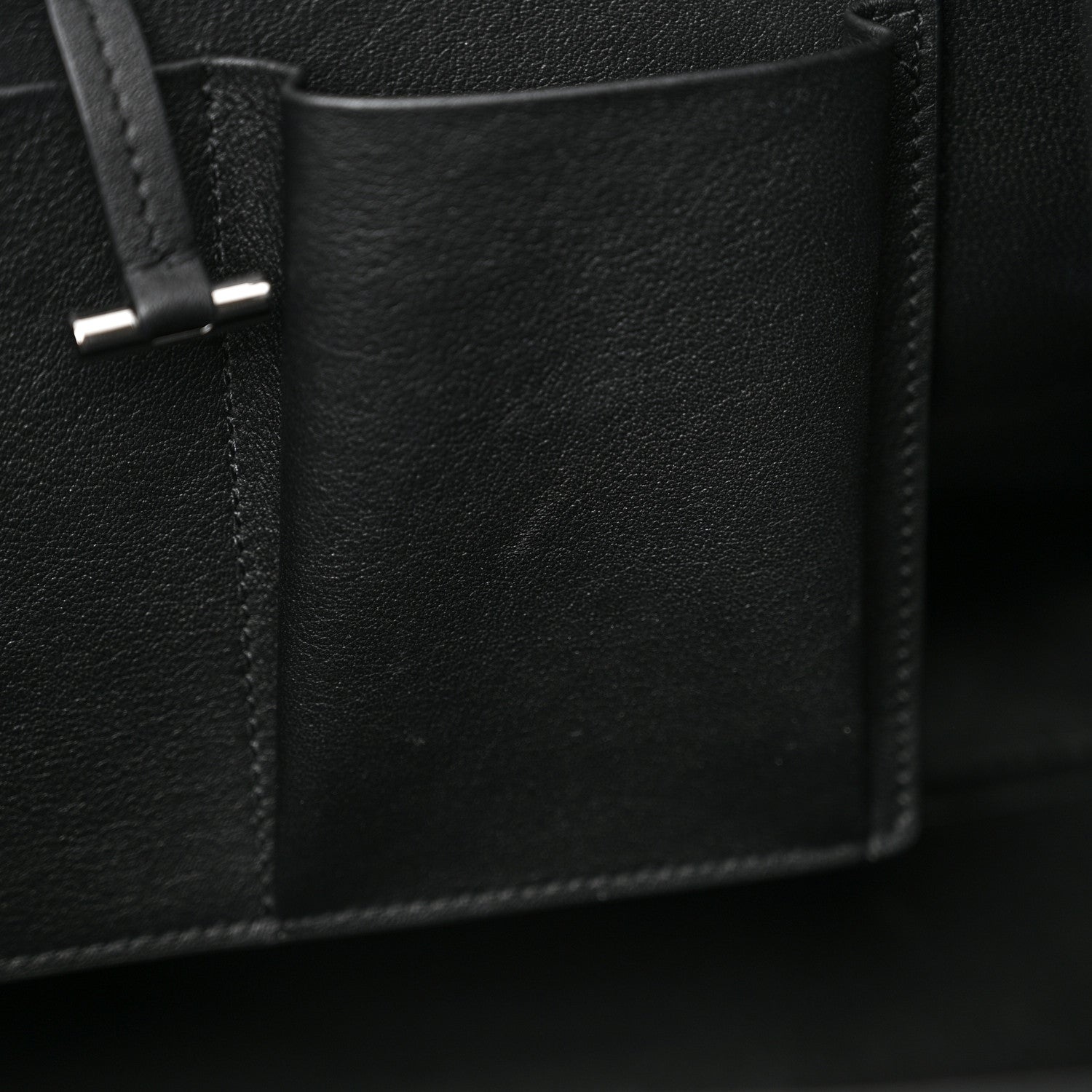 The Row Polished Saddle Calfskin Soft Margaux Belt 15 Black 11 of 12