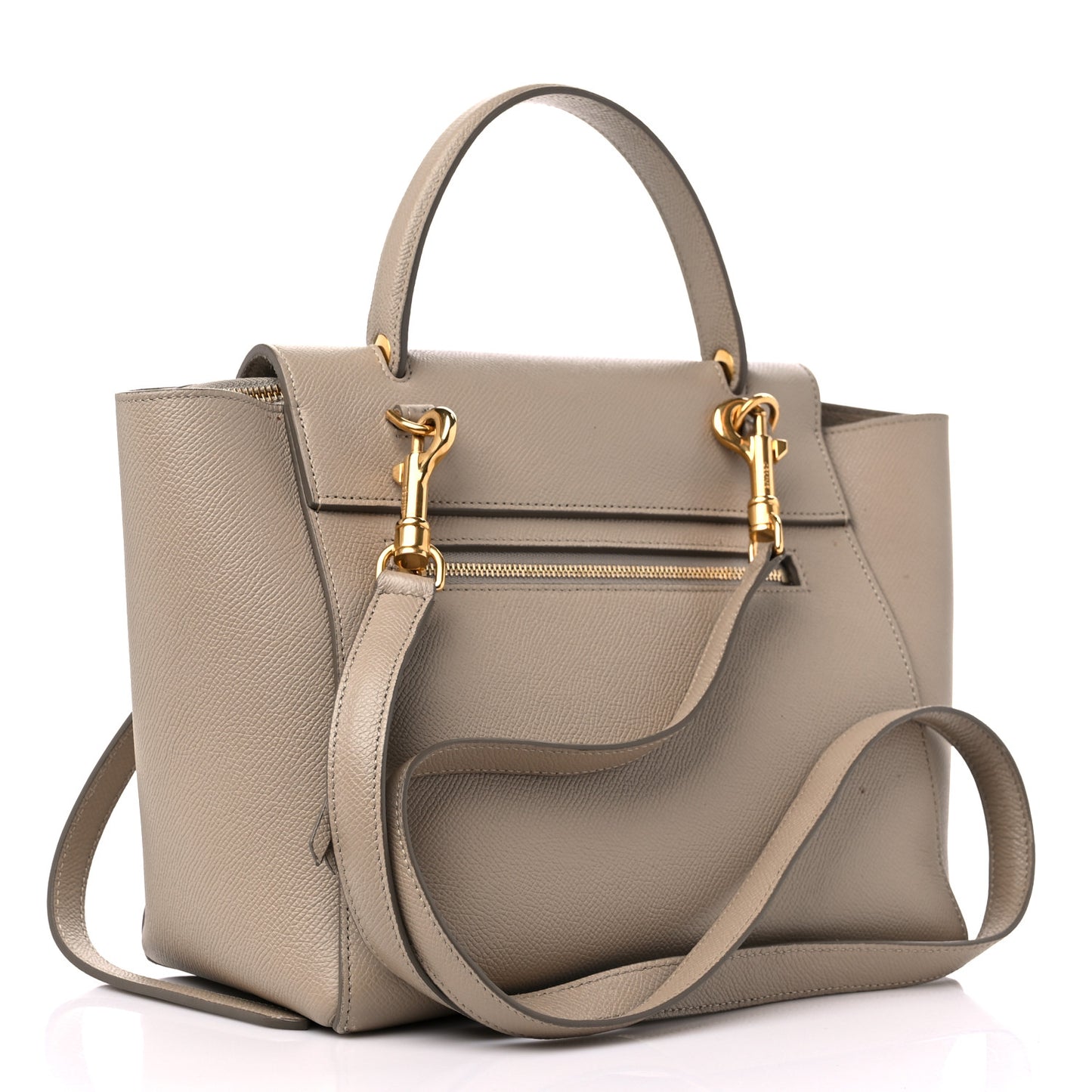 Baby Grained Calfskin Micro Belt Bag Light Taupe