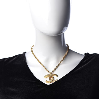 Chanel CC Short Chain Pendant Necklace Gold 2 of 4