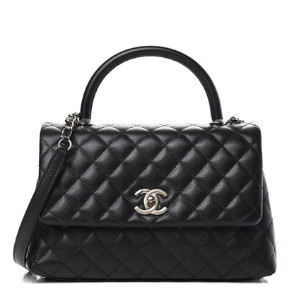 Chanel Caviar Quilted Small Coco Handle Flap Black 1 of 12