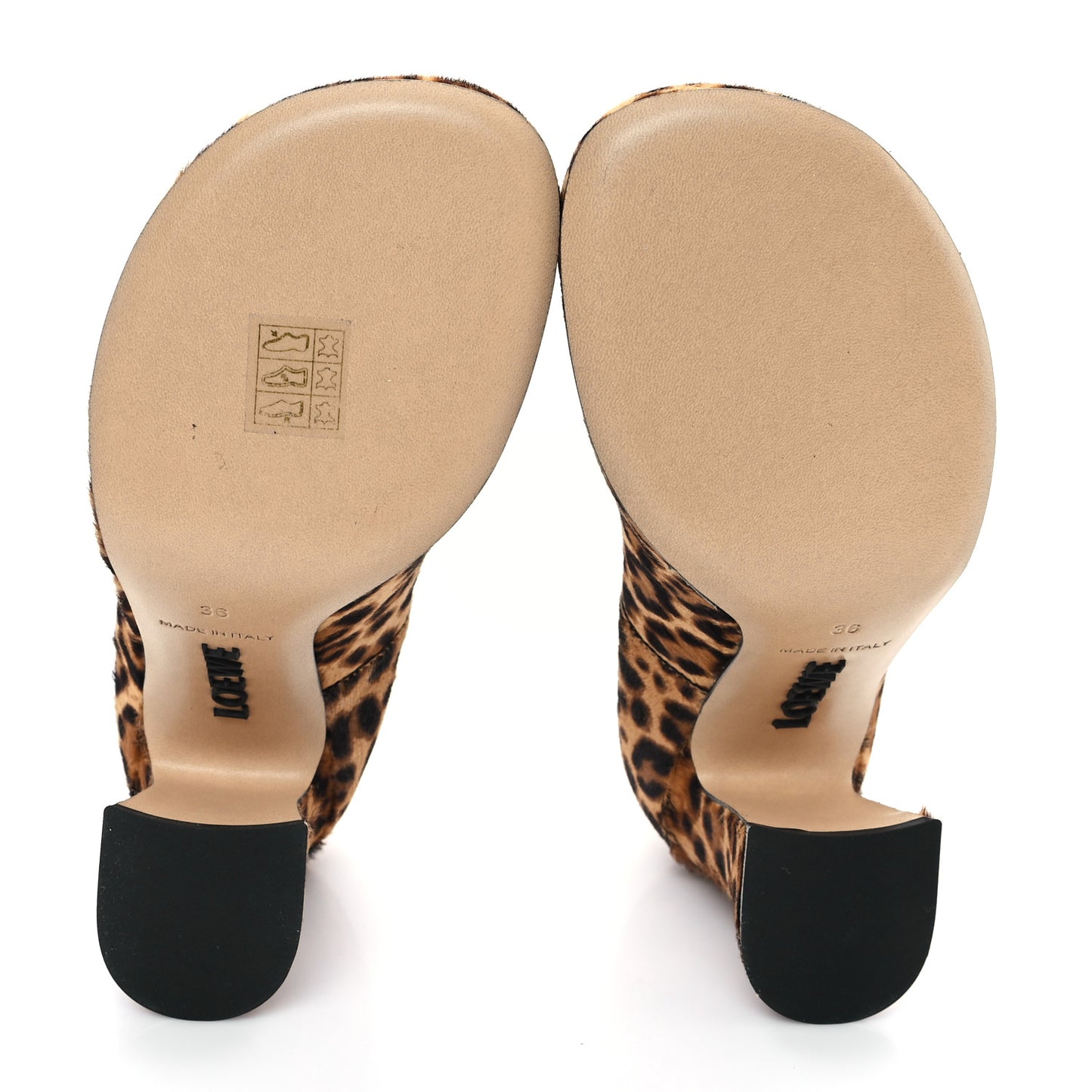 Calf Hair Leopard Print Calle Pumps 36