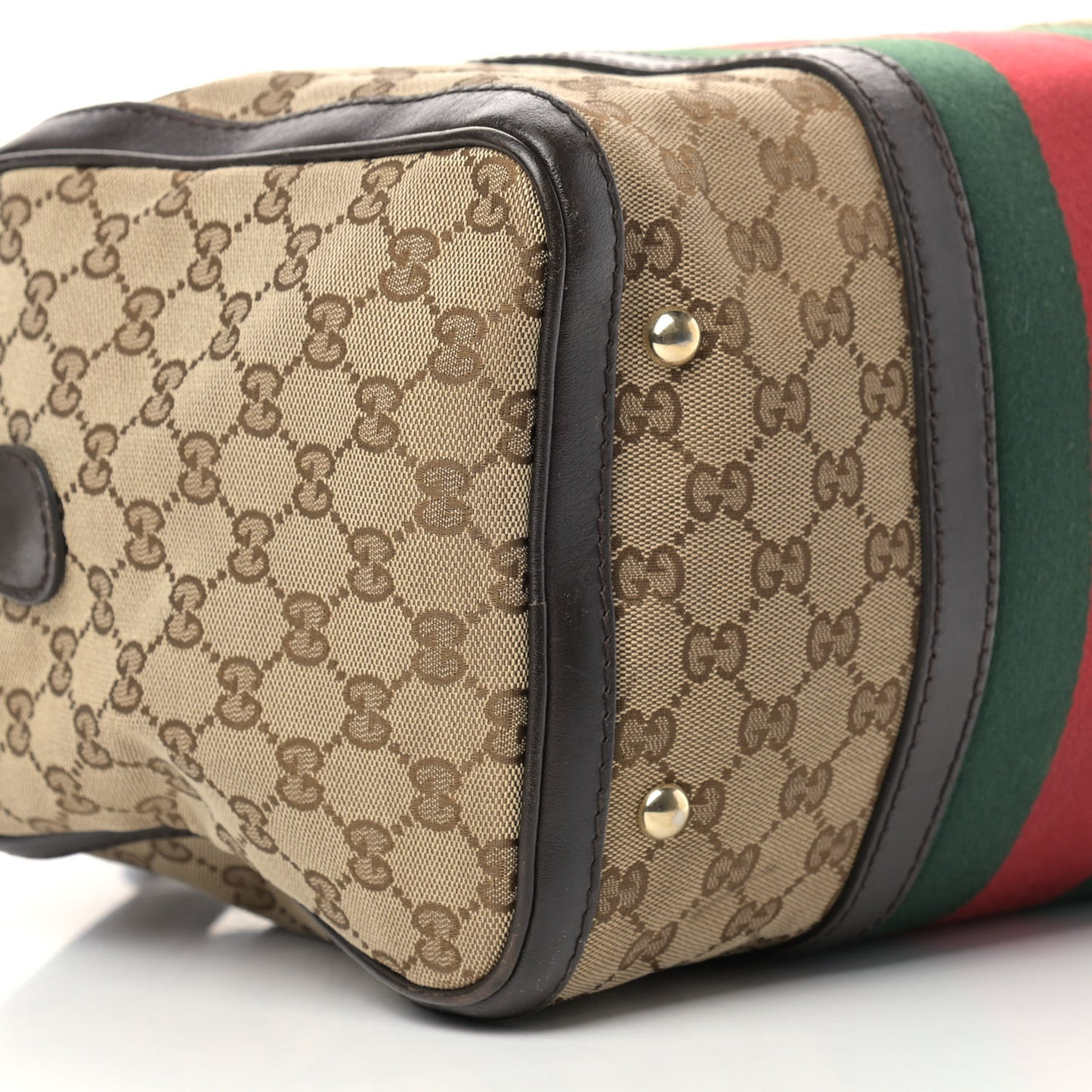 Monogram Vintage Web Medium Boston Dark Brown