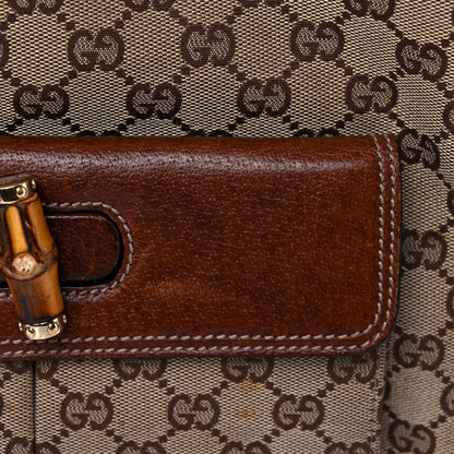 Gucci Monogram Bamboo Top Handle Bag Brown 21 of 24