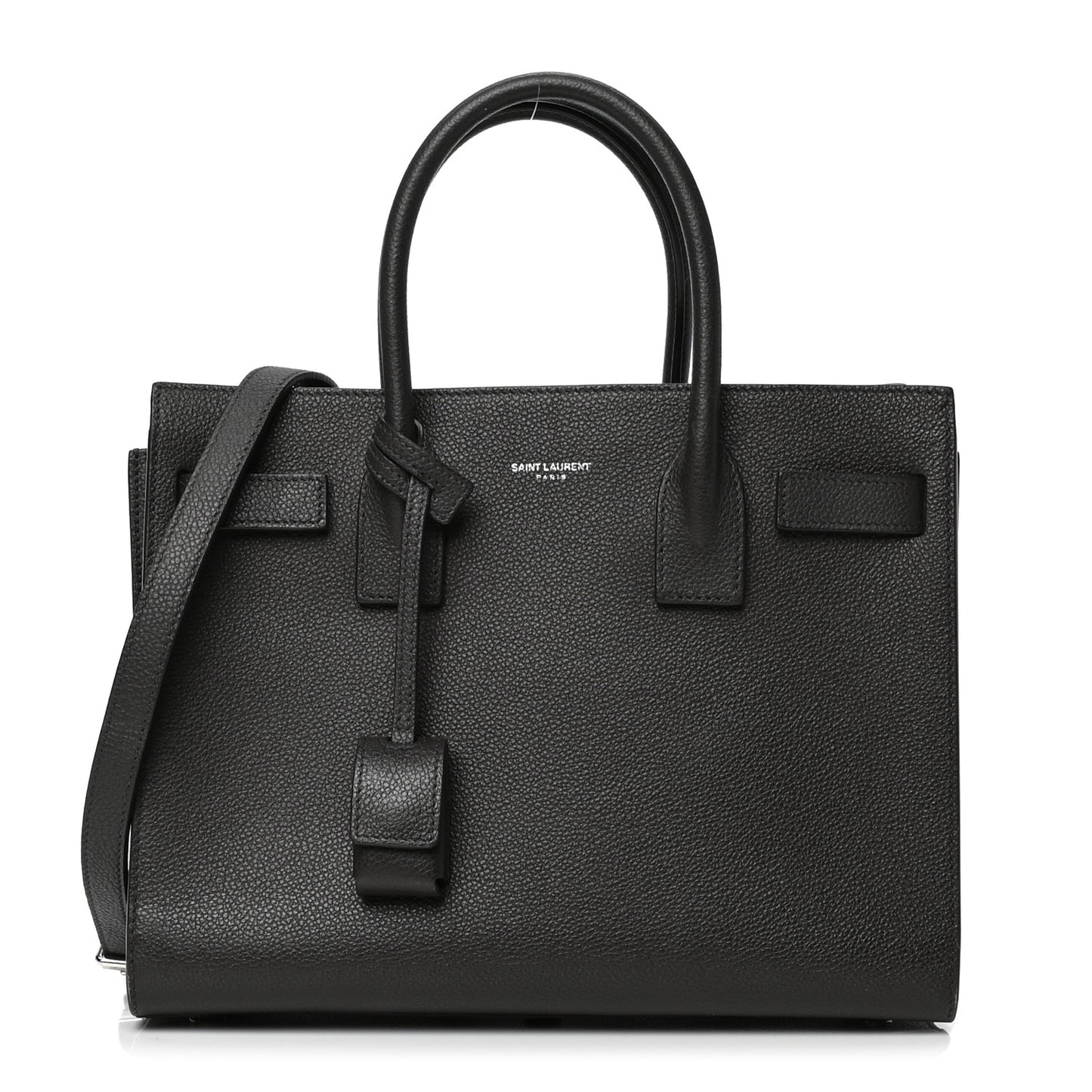 Grained Calfskin Baby Sac De Jour Coal