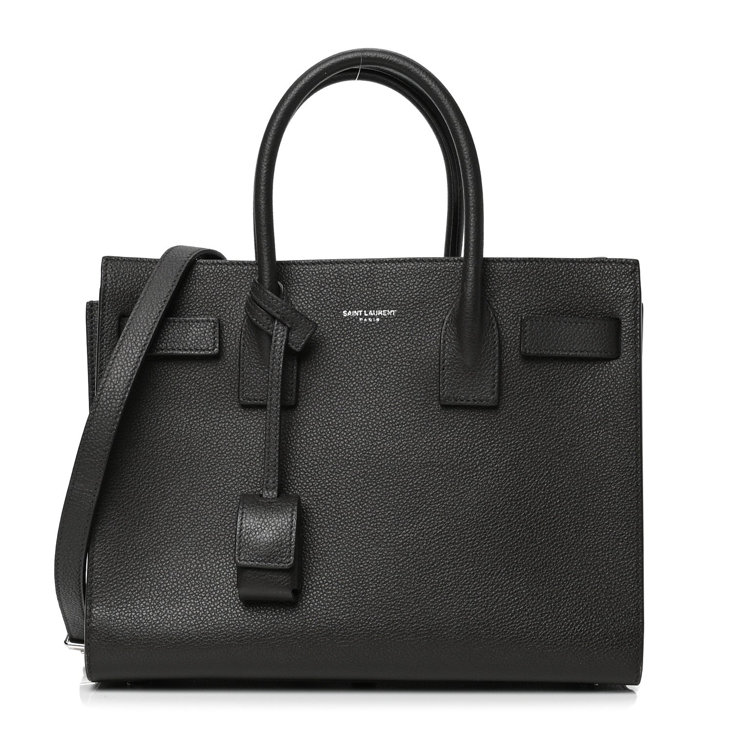 Saint Laurent Grained Calfskin Baby Sac De Jour Coal 1 of 6