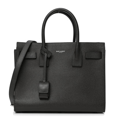 Saint Laurent Grained Calfskin Baby Sac De Jour Coal 1 of 6