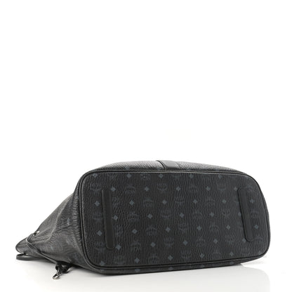 MCM Visetos Large Liz Reversible Shopper Tote Black 4 of 24