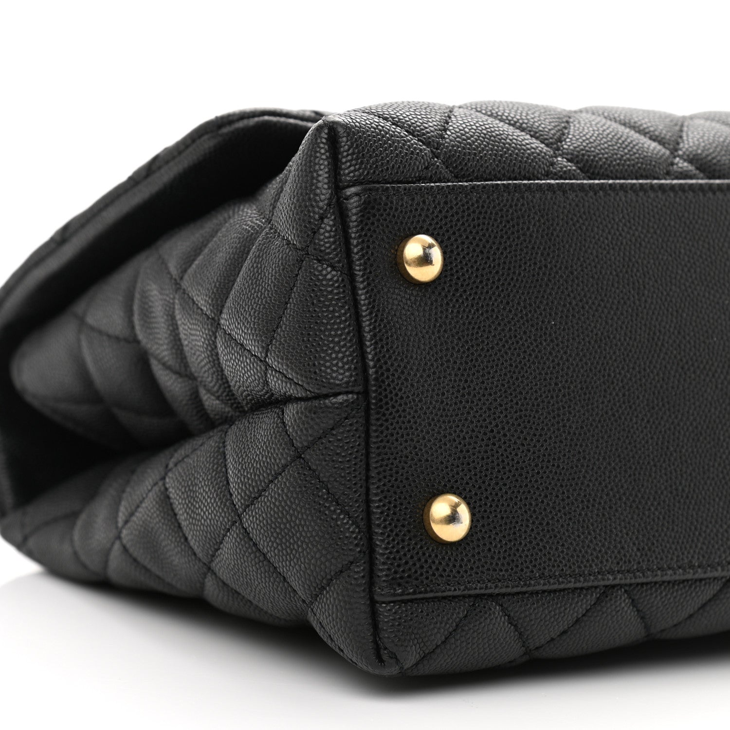 Chanel Caviar Lizard Quilted Small Coco Handle Flap Black 8 of 11