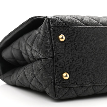 Chanel Caviar Lizard Quilted Small Coco Handle Flap Black 8 of 11