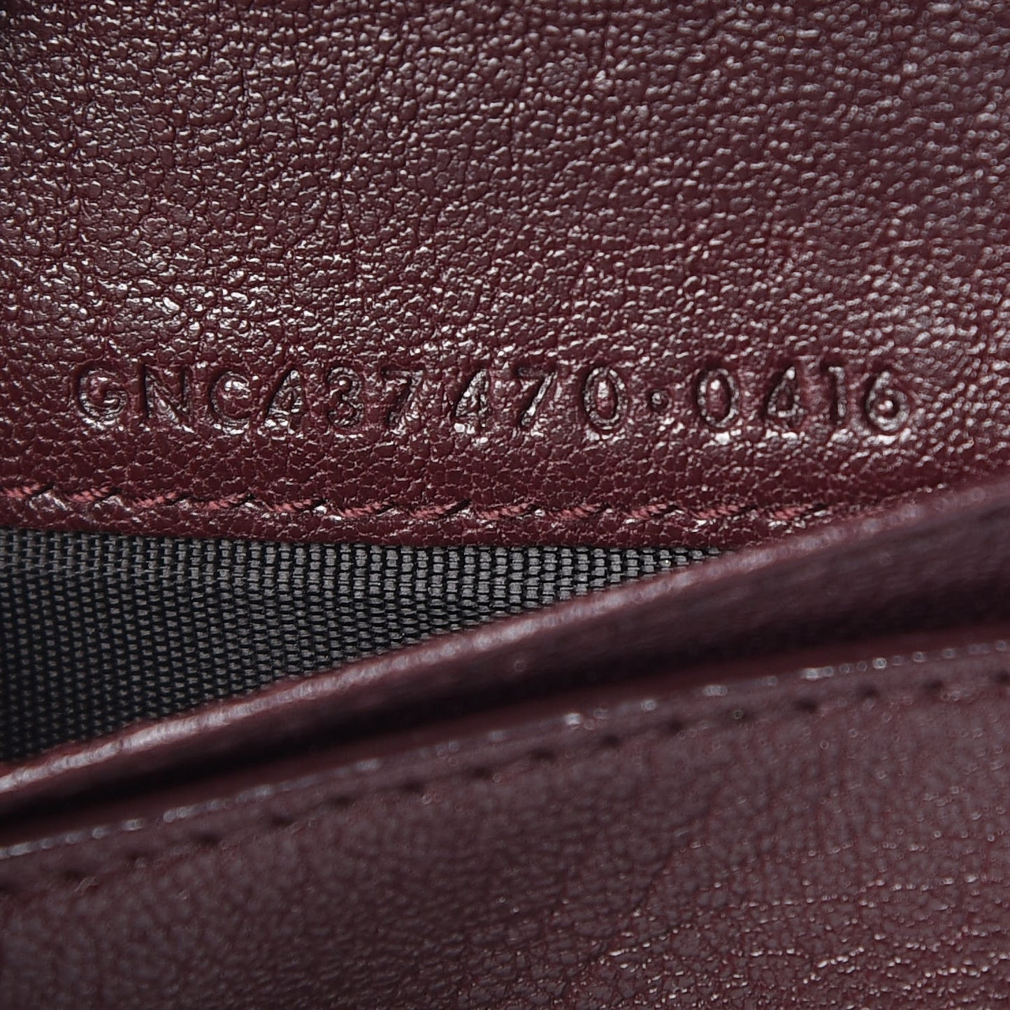 Lambskin Tri-Quilt Monogram Compact Wallet Bordeaux