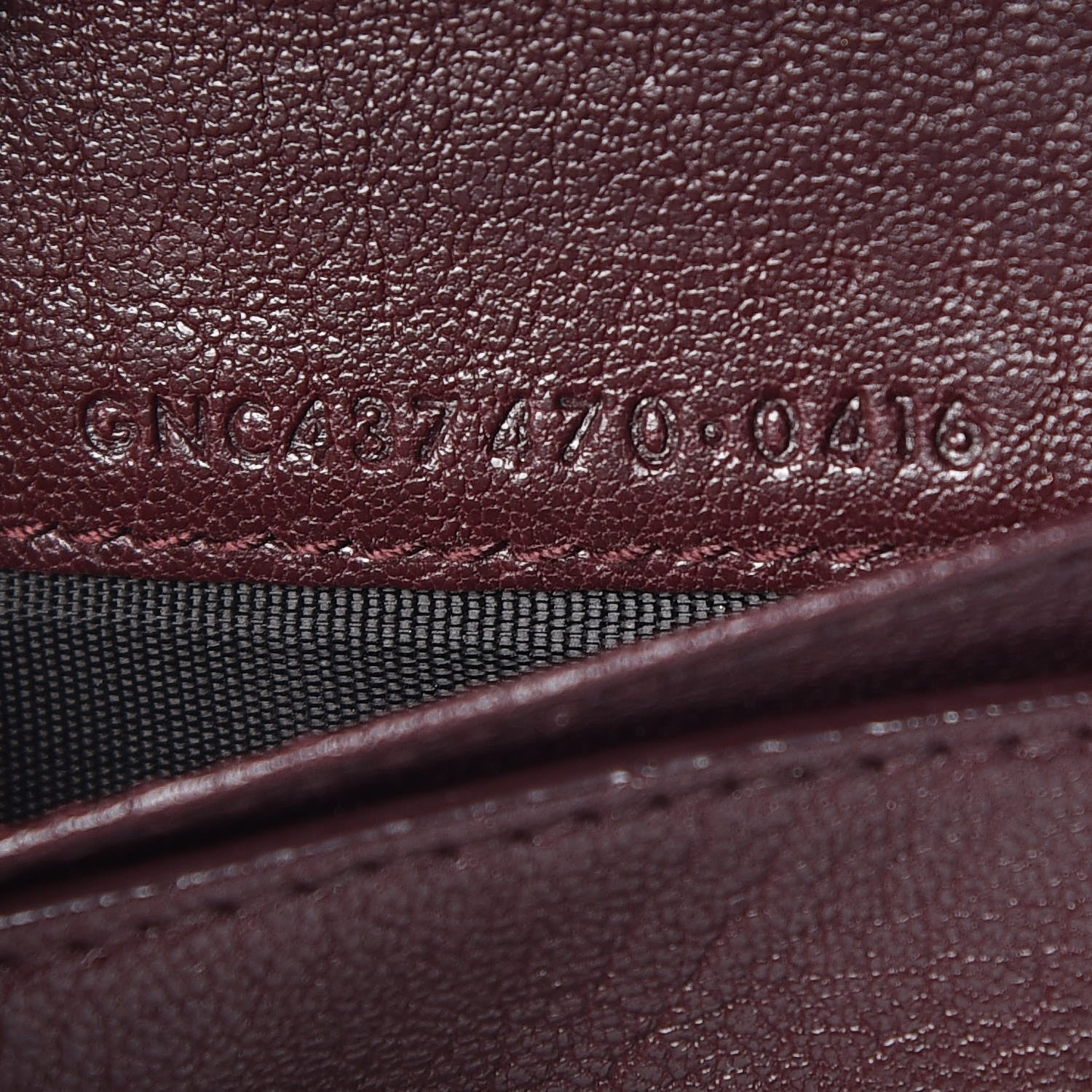 Saint Laurent Lambskin Tri-Quilt Monogram Compact Wallet Bordeaux 7 of 7