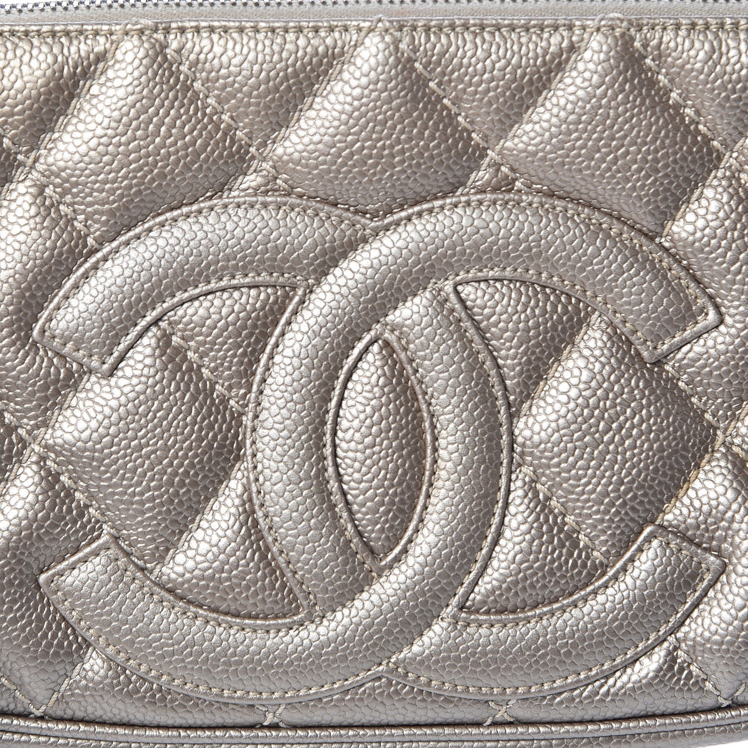 Chanel Metallic Caviar Quilted Timeless CC Shoulder Bag Light Gold 8 of 10