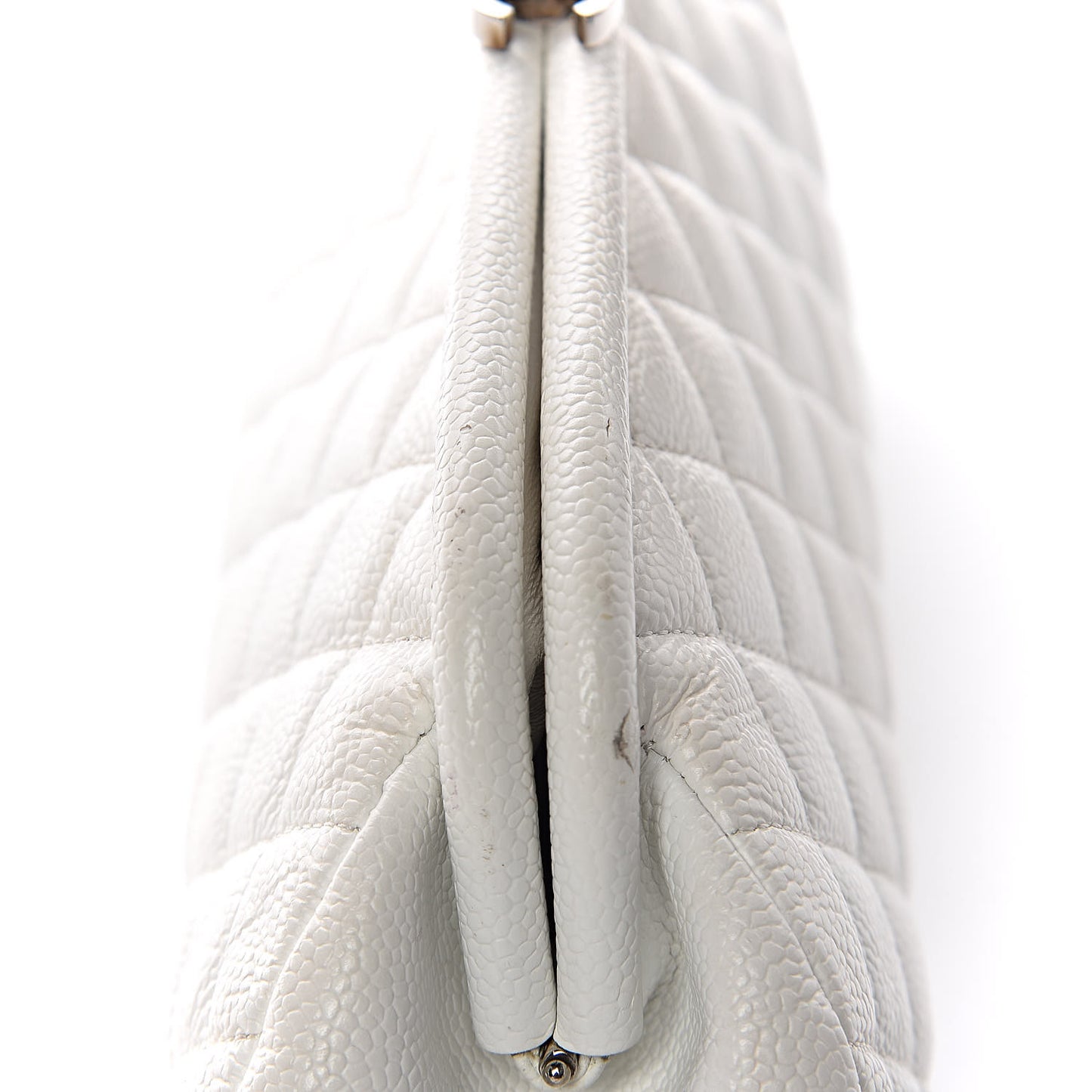 Caviar Quilted Timeless Clutch White