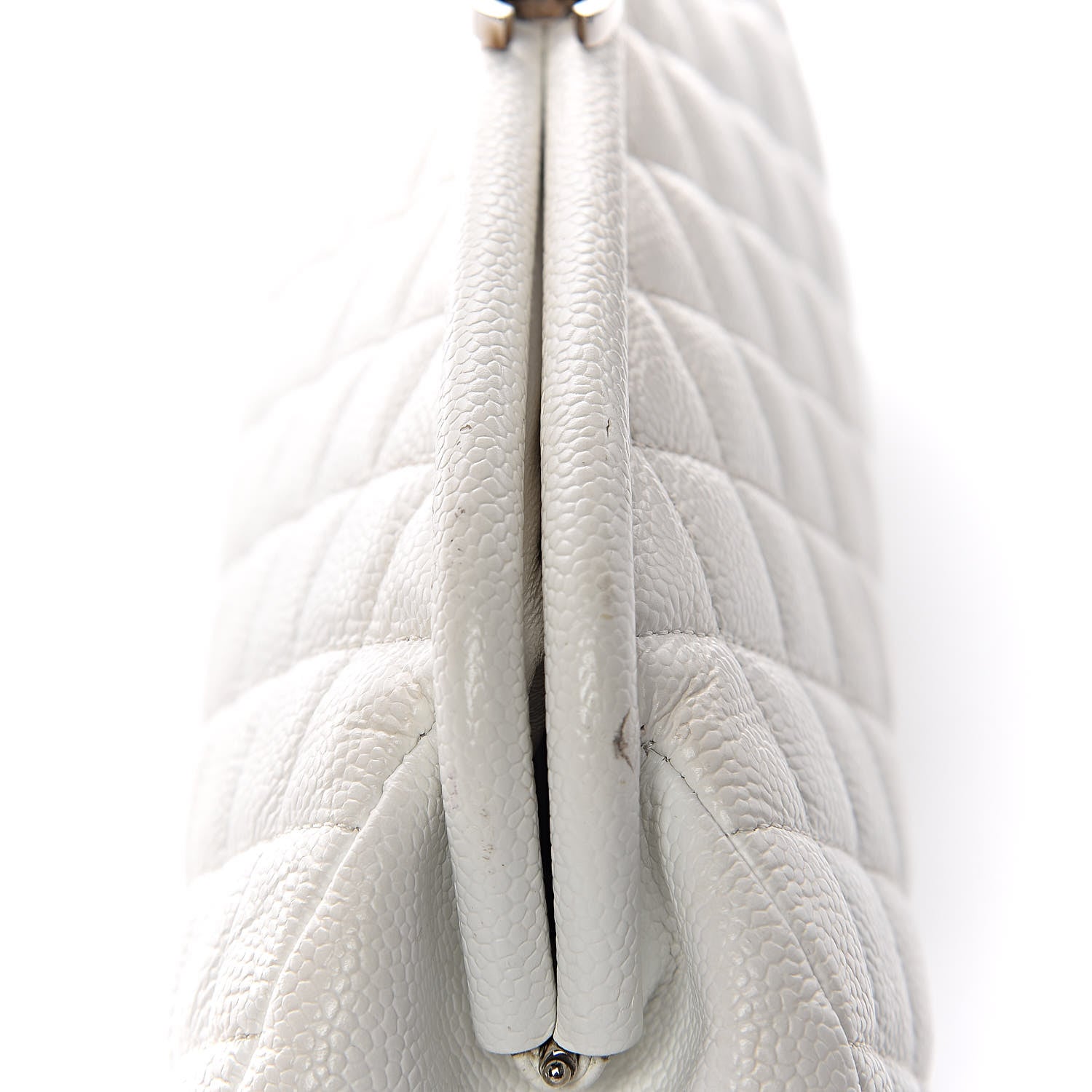Chanel Caviar Quilted Timeless Clutch White 12 of 14
