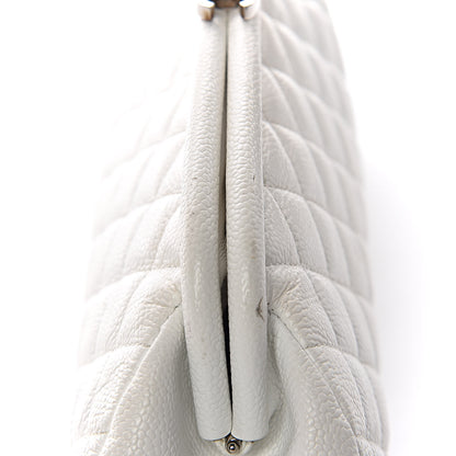 Chanel Caviar Quilted Timeless Clutch White 12 of 14