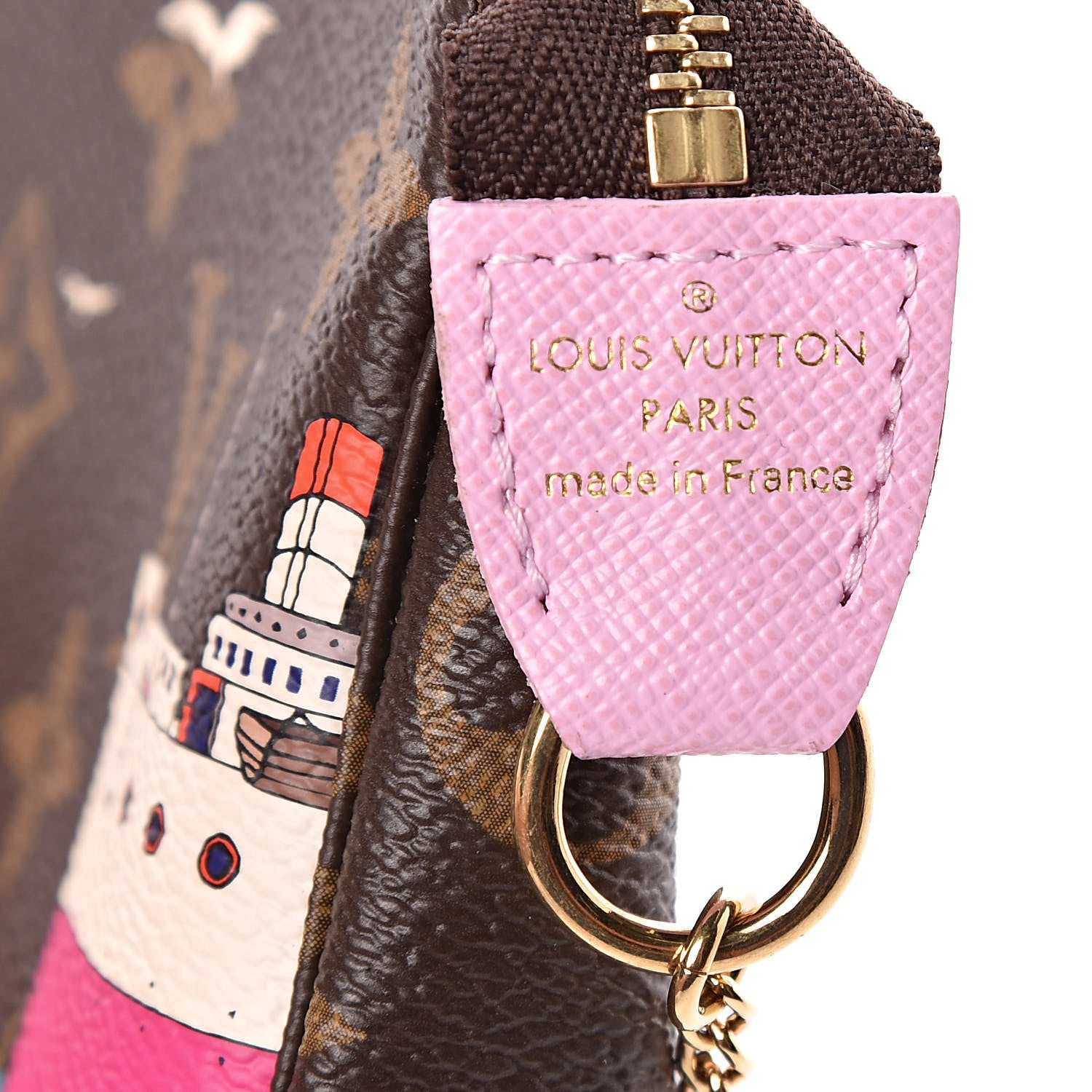 Louis Vuitton Monogram 2016 Christmas Animation Mini Pochette Accessories Rose Ballerine 6 of 8