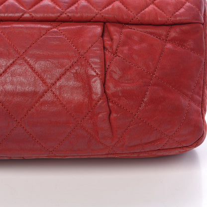 Chanel Iridescent Calfskin Large Chic Quilt Flap Red 21 of 23