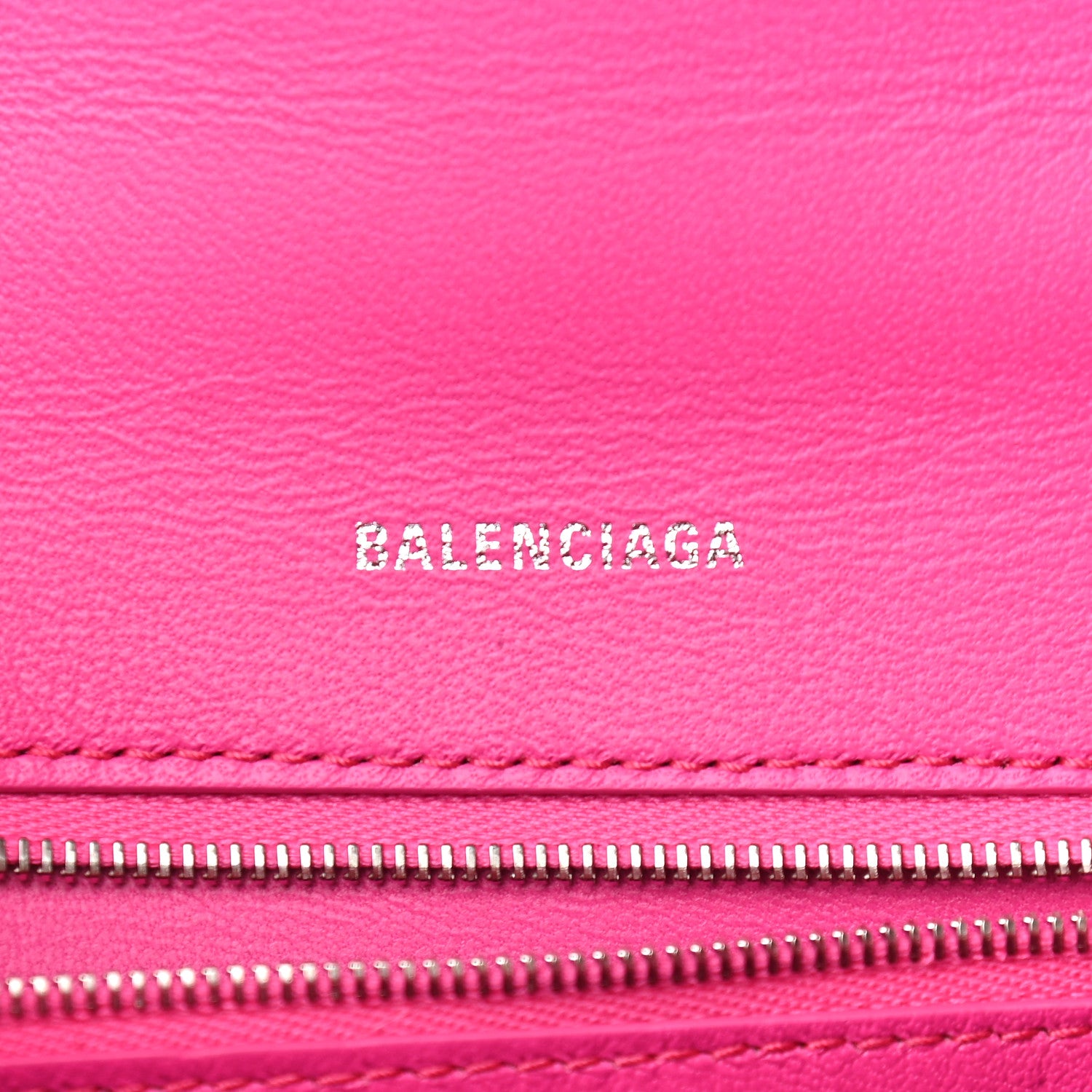 Balenciaga Shiny Box Calfskin Small Hourglass Top Handle Bag Acid Fuchsia 6 of 8