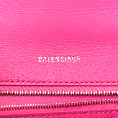 Balenciaga Shiny Box Calfskin Small Hourglass Top Handle Bag Acid Fuchsia 6 of 8
