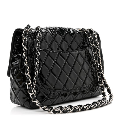 Chanel Patent Quilted Jumbo Single Flap Black 3 of 10