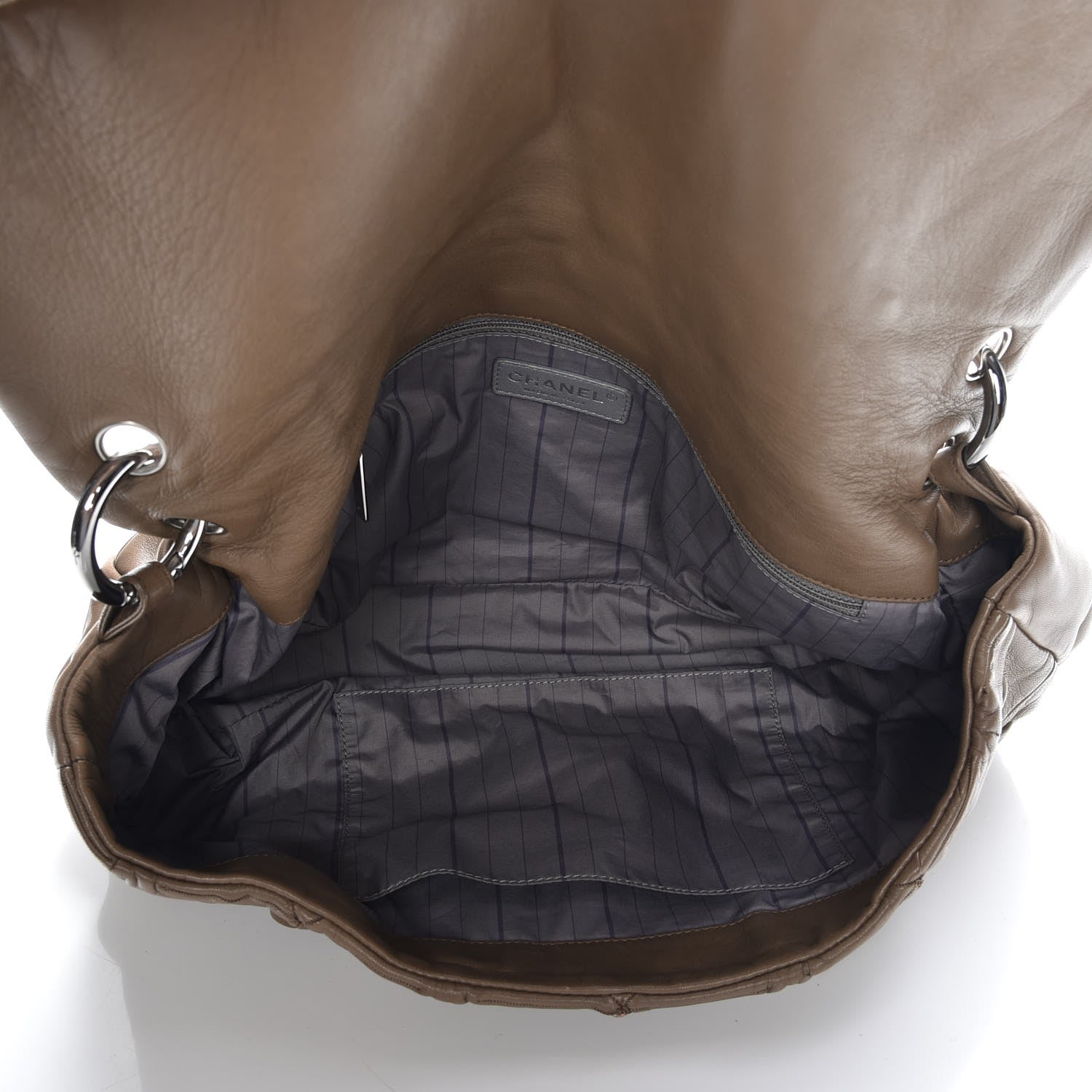 Chanel Lambskin Quilted Jumbo Origami Soft Squares Flap Khaki 5 of 7