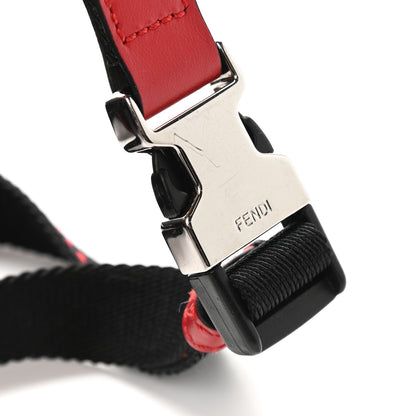 Fendi Glazed Fabric Vitello Century FF 1974 Pocket Belt Bag Black Rosso 11 of 11