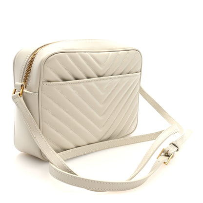 Saint Laurent Calfskin Matelasse Monogram Lou Camera Bag Crema Soft 3 of 9