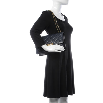 Chanel Lambskin Quilted Large Golden Class Flap Navy 2 of 12