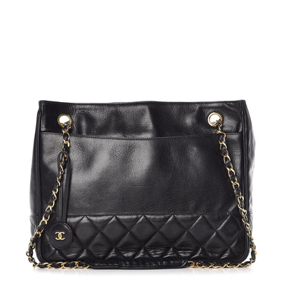 Chanel Lambskin Quilted Tote Black 1 of 9
