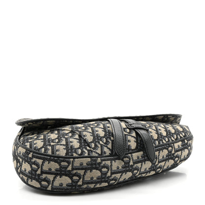 Christian Dior Oblique Mens Saddle Bag Blue 4 of 10