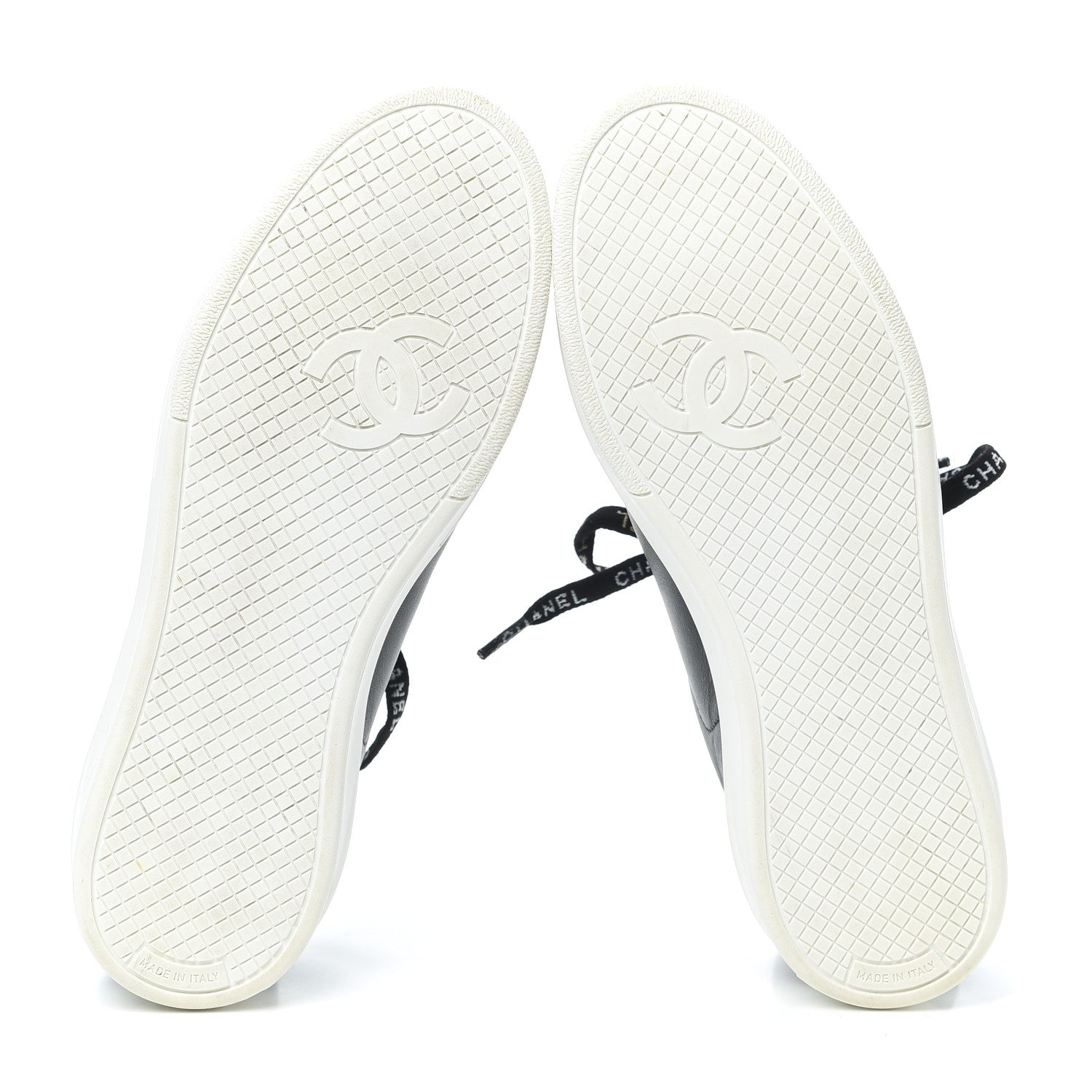 Chanel Calfskin CC Womens Sneakers 37 Black 7 of 7
