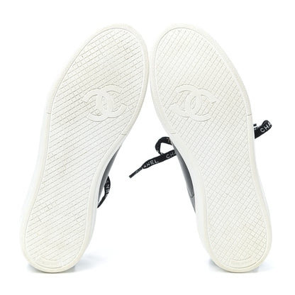 Chanel Calfskin CC Womens Sneakers 37 Black 7 of 7